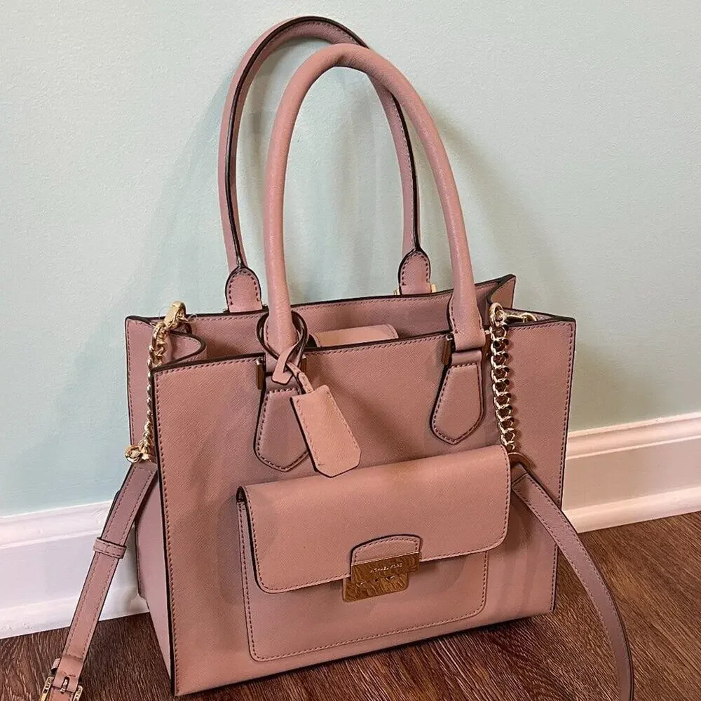 NWT Michael Kors Bridgett Tote in Fawn/Blush Pink - Picture 1 of 9